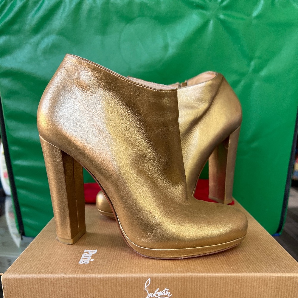 Christian Louboutin Rock and Gold Ankle Boots